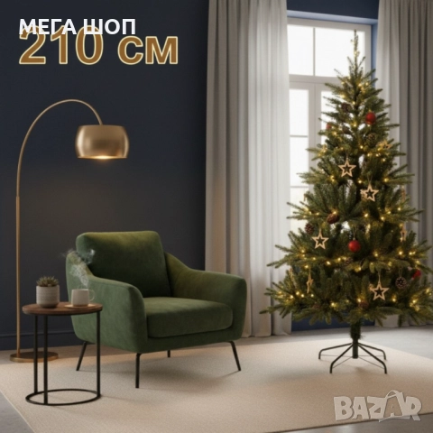 Красива коледна елха с естествено излъчване – празниците започват тук!, снимка 5 - Декорация за дома - 52586076