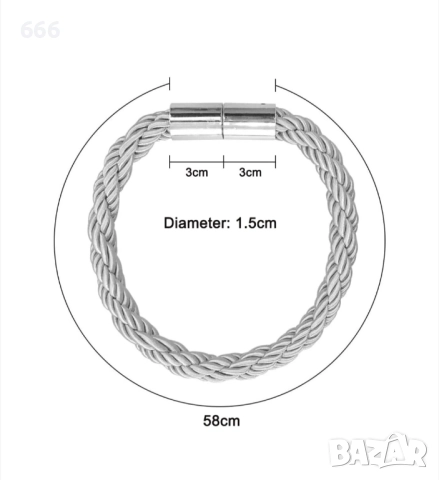Комплект от 2 магнитни ленти за завеси, сиви, 58x3 см, снимка 2 - Други стоки за дома - 52579352