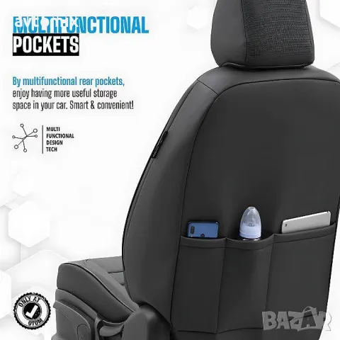 Тапицерия OTOM за седалки Premium PRM106 Черно, снимка 7 - Аксесоари и консумативи - 49930101