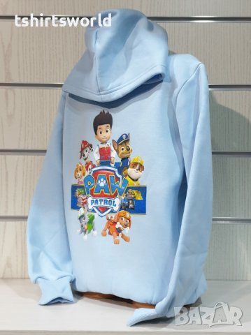 Нов детски суичър с дигитален печат на Paw Patrol в светлосин цвят, снимка 10 - Детски анцузи и суичери - 38507032