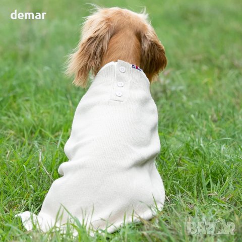 HUGO & HUDSON Зимен пуловер за кучета с висока яка, бежов, XL, снимка 7 - За кучета - 44071029