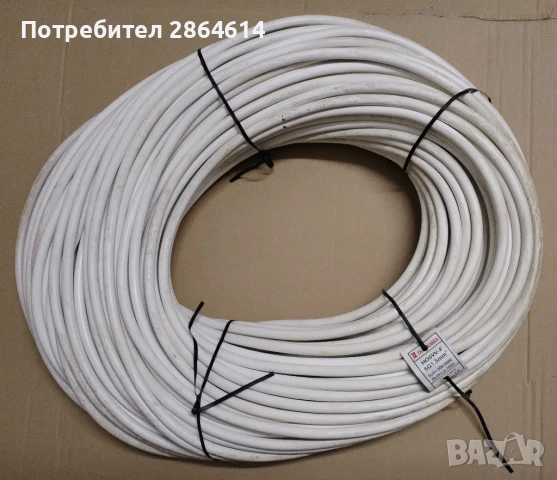 Бял петжилен кабел H05VV-F 5G1.5 ММ2