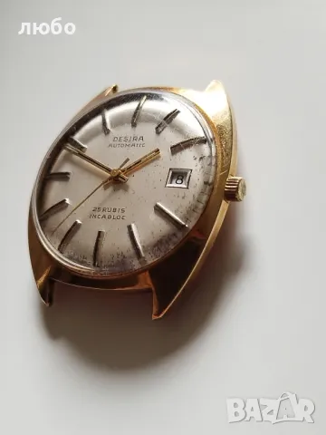 Часовник DESIRA AUTOMATIC 25 RUBÍS -14 к 585 Златна Каса Работещ , снимка 8 - Мъжки - 47295159