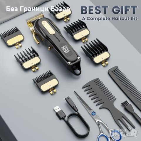 Нова Електрическа Безжична машинка за подстригване коса мъже Красота , снимка 6 - Машинки за подстригване - 43666622