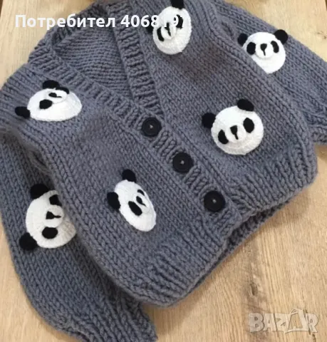 Ръчно плетена фланела, снимка 10 - Бебешки блузки - 46850868