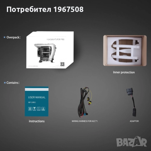 Комплект LED matrix фарове за Ford F150 2021 - 2024, снимка 7 - Части - 52334332