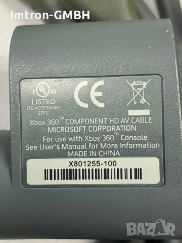 Оригинален Microsoft XBOX 360 HD A/V кабел X801255-100 Component/Comp osite, снимка 5 - Кабели и адаптери - 49385604