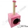 PetInterest Cube Cat Tree Pink 31/31/67см - Драскало за Коте с Къщичка, снимка 1