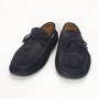 ZARA Велурени Мокасини Велур Естествена Кожа Обувки Тъмно Сини 42-42.5 27cm, снимка 7