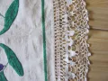 19в. кърпа, ръчно тъкан кенар, ръчна бродерия , 115х30см., снимка 4