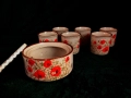 Японски сет керамика за фондю или саке., снимка 10