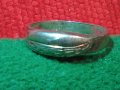 СРЕБЪРЕН ЛИСТОВИДЕН ДАМСКИ РЪЧНА РАБОТА ПРЪСТЕН СРЕБРО ВИСОКА ПРОБА СТАР ВИНТИДЖ РЕТРО СТИЛ 4102, снимка 2