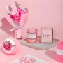 Подаръчен комплект за жена, 10 части, Идея за подарък Рожден ден, Соли за вана, Чаша, Чорапи - Розов, снимка 3