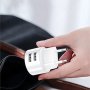 Usams Travel Charging Set Send-Tu Series (T20 Dual USB Round Charger+U35 Type-C cable) White, снимка 4