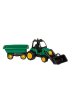  Зелен влекач, с багер и количка, 55см, снимка 2