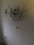 Лампа рафт-етажерща от колело на каруца, снимка 15