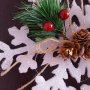 1192 Висяща коледна украса снежинка с декорация за окачване, снимка 6