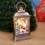1187 Мини коледен фенер с Дядо Коледа и Снежко светеща коледна украса, снимка 5