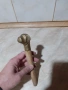 Стара дръжка за бастун или чадър бронз куче глава, снимка 2