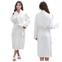 Дамски хотелски халат, класически, удобен, топъл, с връзки, мек, бял, снимка 2