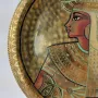 Стара месингова чиния декорация за стена с Клеопатра 34см #5612 , снимка 3