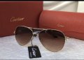 Cartier унисекс мъжки слънчеви очила с кожа и дървени дръжки 3 в 1, снимка 8