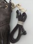 Дамска чанта Yves Saint Laurent YSL велурена с ресни , снимка 6