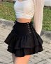 Черна къса пола, Мини стиймпънк пола, Секси черна пола, снимка 1 - Поли - 42987578