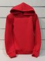 Нов детски суичър в червен цвят с качулка, снимка 6
