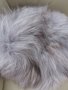Елегантна кожена дамска шапка от сребриста полярна лисица, нова, снимка 5