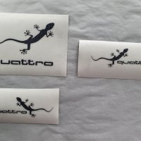 3бр. стикери, лепенки Sticker Audi quattro gecko 002, снимка 3 - Части - 38043235
