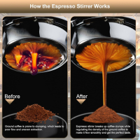 RSNMocha 58 mm, бъркалка за кафе еспресо от неръждаема стомана 6 игли 0,25 mm WDT, черно, снимка 5 - Кафемашини - 44914414