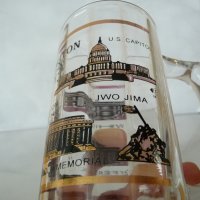 Стъклена халба за бира Вашингтон Белия дом Капитолия мемориал, снимка 8 - Чаши - 37375207