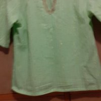 Блуза Дамска резедава лятна , снимка 2 - Туники - 32867398