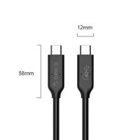 Orico кабел Cable USB4.0 40Gbps M/M 0.3m Black PD100W - U4C03-BK, снимка 4 - Кабели и адаптери - 43147701