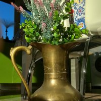 Бронзова масивна ваза за дом или градина . , снимка 2 - Вази - 43024652