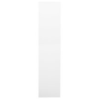 Офис шкаф, бял, 90x40x180 см, стомана и закалено стъкло, снимка 9 - Шкафове - 43785071