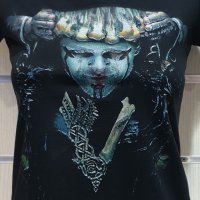 Нова дамска тениска с дигитален печат на сериала Викинги, снимка 2 - Тениски - 28271670
