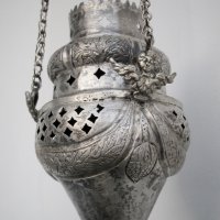 Старинно кандило сребро 19 век, снимка 3 - Антикварни и старинни предмети - 27961320