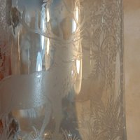 Немска стъклена гравирана халба, снимка 5 - Чаши - 38519792