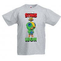 Детска тениска брол старс Leon Brawl Stars, снимка 2 - Детски тениски и потници - 32921025