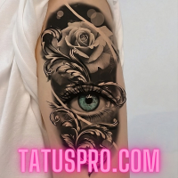 Временна татуировка ”Eye of the rose” | Бърза доставка | TatusPro.com, снимка 4 - Други - 44883175