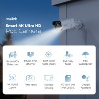 Reolink RLC-811A 8MP 4K 5xоптично увеличение IP66 охранителна камера, снимка 2 - IP камери - 40126033