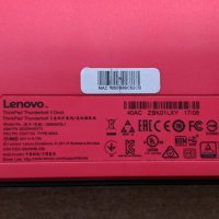 Докинг станция Lenovo ThinkPad Thunderbolt 3 Dock (40AC) + Гаранция, снимка 6 - Лаптоп аксесоари - 38568390