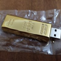 USB 2.0 флаш памет 64GB-златно кюлче-флашка-USB Flash Drive , снимка 7 - Карти памет - 28099979