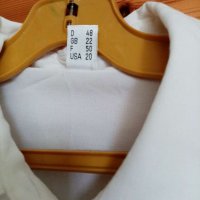 дълга бяла риза с бродерии и къси ръкави в XXL размер , снимка 4 - Ризи - 36775292