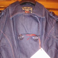 Дамски шлифер в мастилено синьо  , снимка 3 - Палта, манта - 26543563