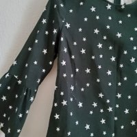 Блуза в черно със сребристи звезди, снимка 3 - Ризи - 37747487