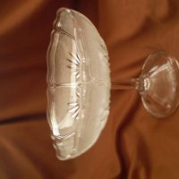 19 век стъклена фруктиера бонбониера прозрачно стъкло, снимка 6 - Антикварни и старинни предмети - 39409813