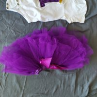 Бял и лилав комплект за снимки за първа година, снимка 2 - Комплекти за бебе - 43265103